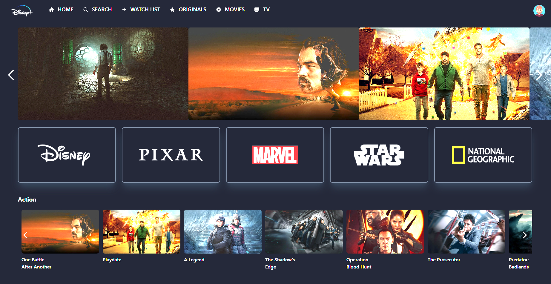 Disney+ Clone Website